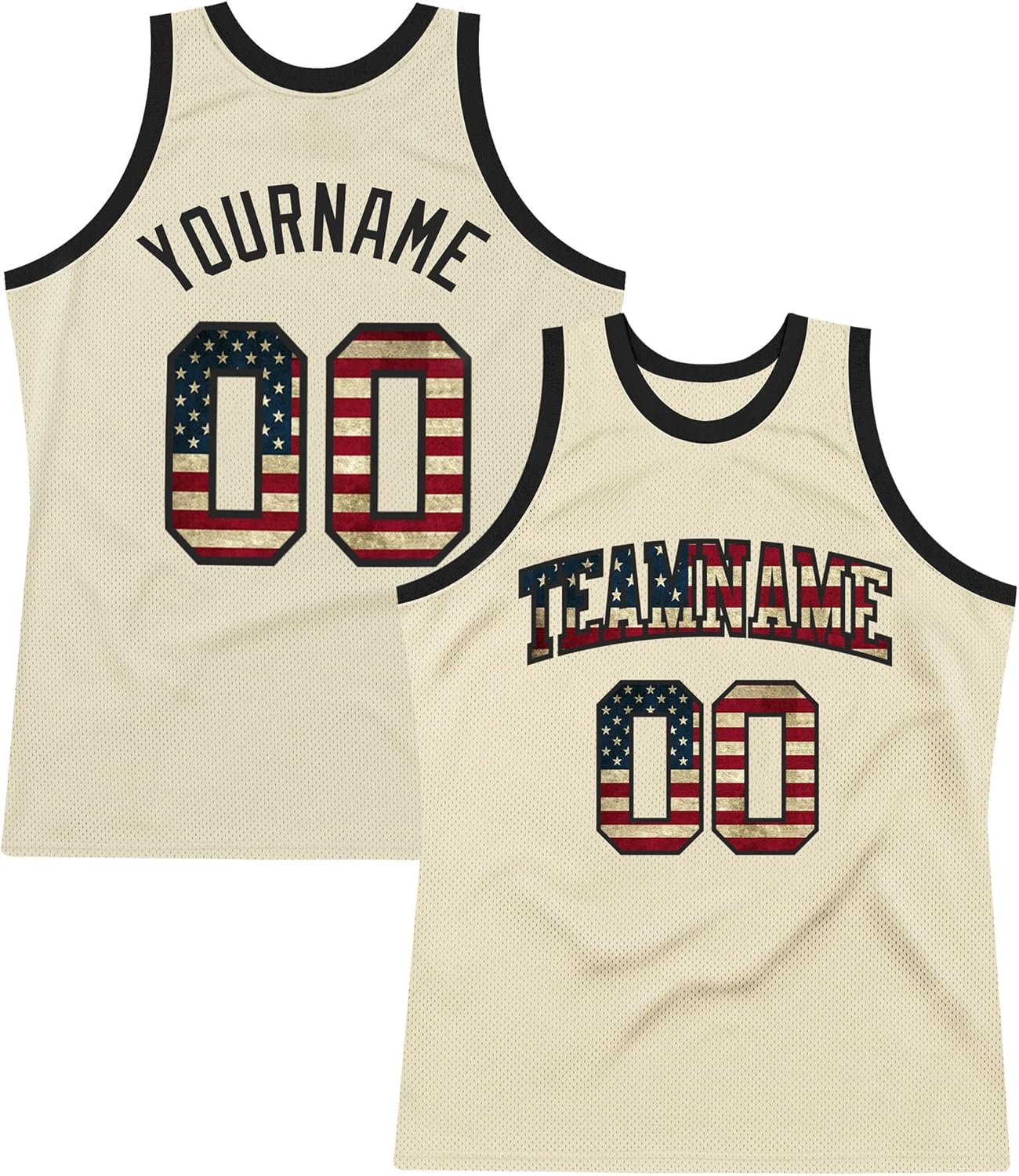 Custom Name Team Name Number Orange USA Flag Authentic Throwback Basketball Jersey, Personalized Uniform Basketball Shirt - Image 22