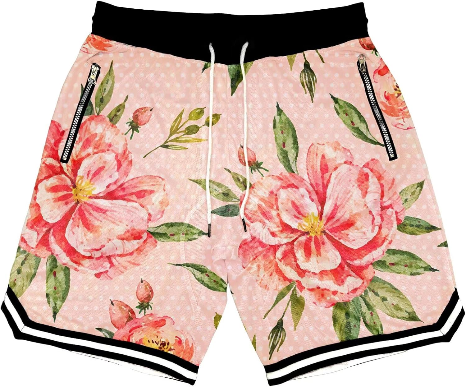 Mens Floral Print Basketball Shorts Lightweight Mesh Gym Shorts Graphic Sports Athletic Drawstring Short - Image 16