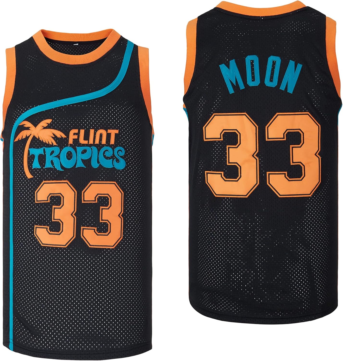 Kekambas Men's #33 Moon Flint Tropics Movie Basketball Jersey Stitched - Image 7