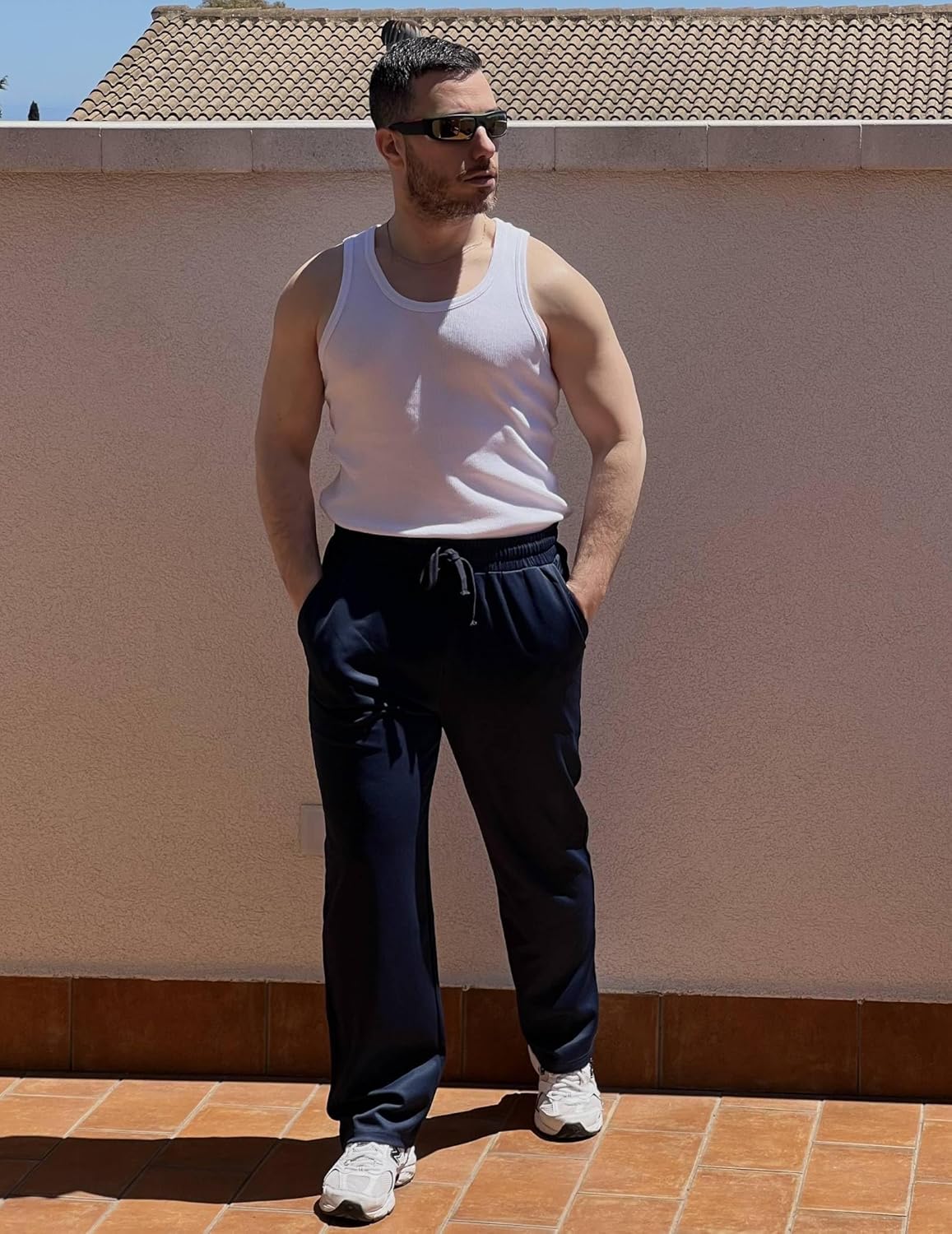 COOFANDY Men Jogger Yoga Sweatpants Casual Athletic Elastic Waist Pants Open Bottom Trouser Jersey Knit Pants with Pockets - Image 4