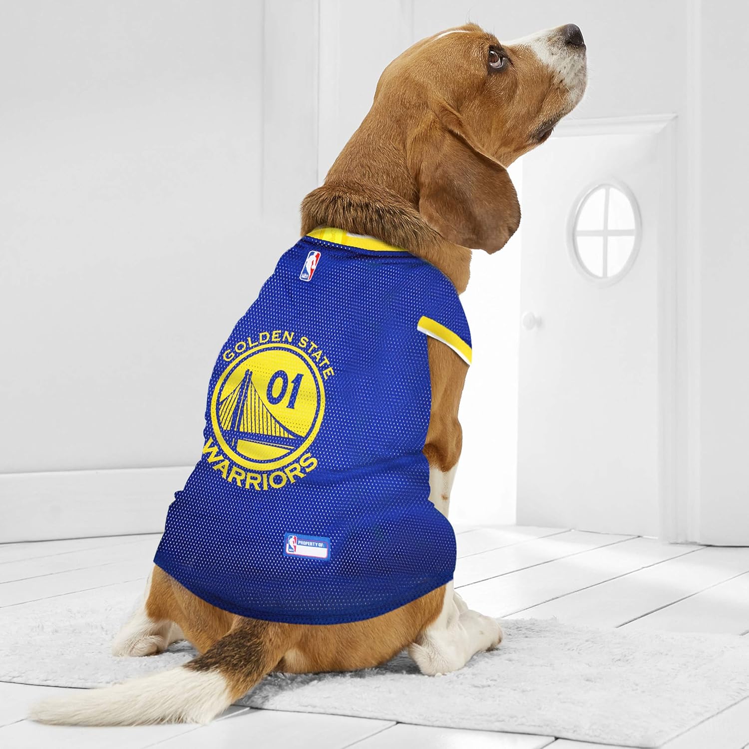 Pets First NBA Golden State Warriors Dog Jersey, X-Large - Tank Top Basketball Pet Jersey (Pack of 4) - Image 3