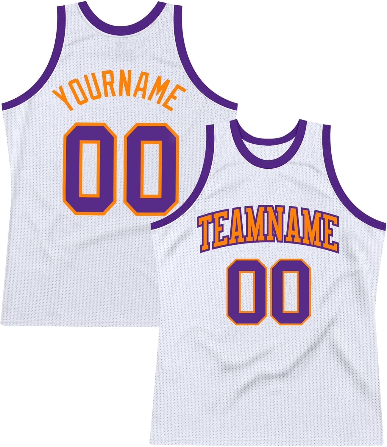 Custom Name Team Name Number Orange USA Flag Authentic Throwback Basketball Jersey, Personalized Uniform Basketball Shirt - Image 19