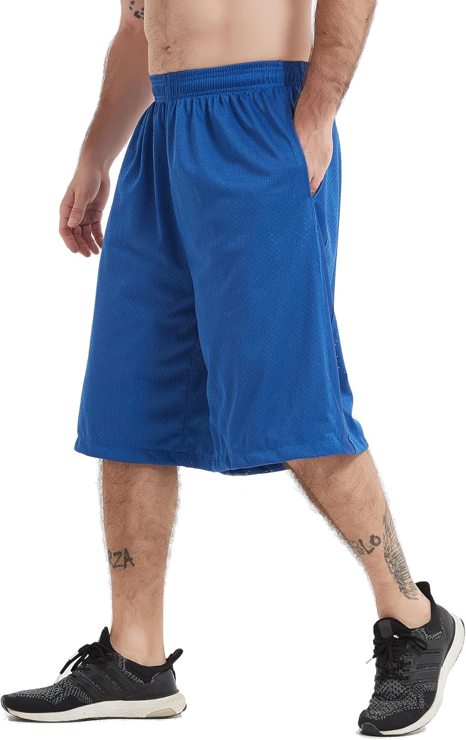HQUEC Men's 12" Athletic Shorts Long Basketball Workout Shorts Below Knee Loose-Fit with Pockets - Image 26