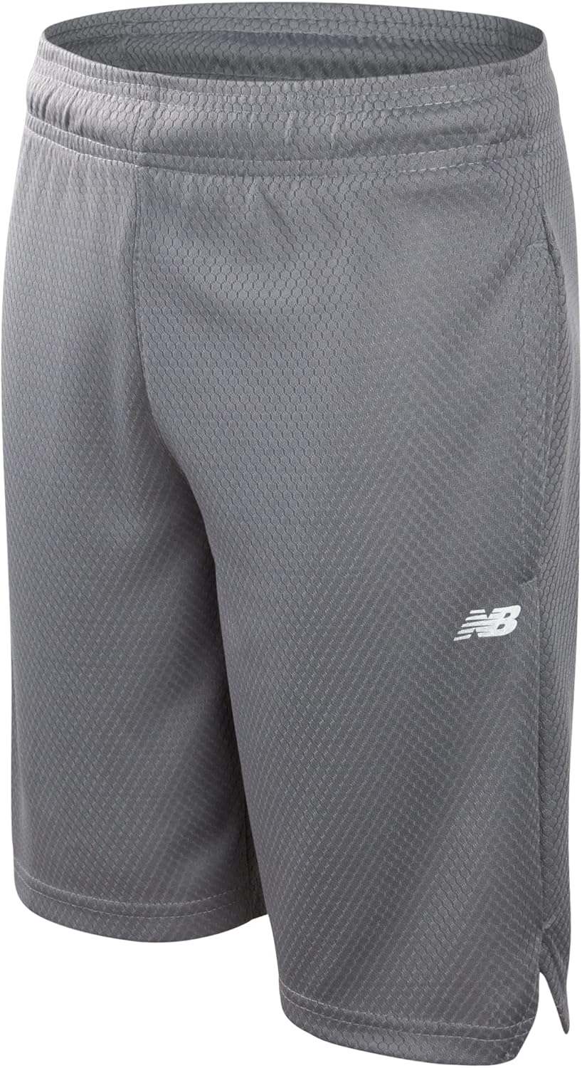 New Balance Boys' Active Shorts - Performance Gym Shorts with Pockets - Kids' Mesh Athletic Shorts for Boys' (Size: 4-20) - Image 9