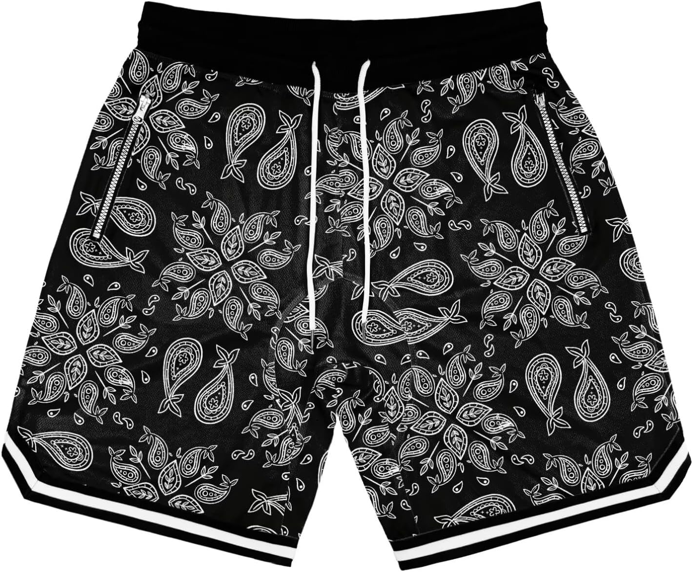Mens Floral Print Basketball Shorts Lightweight Mesh Gym Shorts Graphic Sports Athletic Drawstring Short - Image 38
