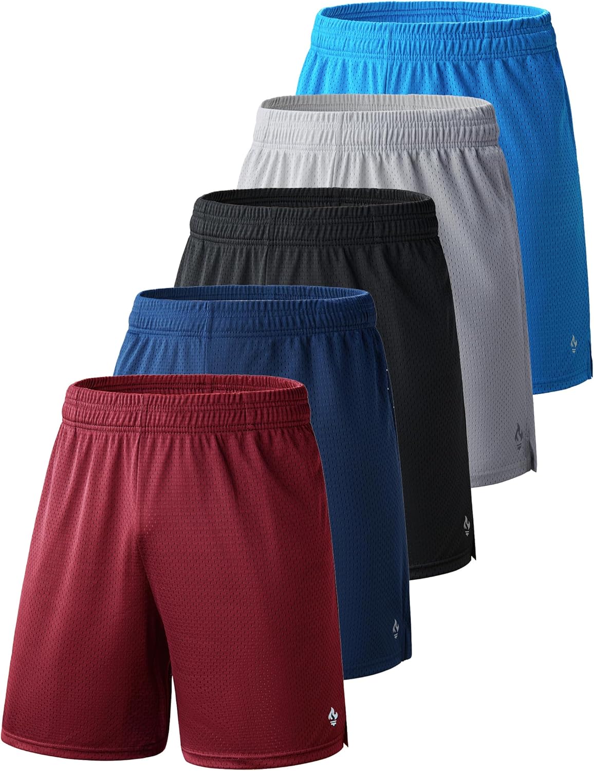 5 Pack Boys Athletic Shorts Mesh Basketball Youth Apparel Kids Sports Active Gear with Pockets - Image 9