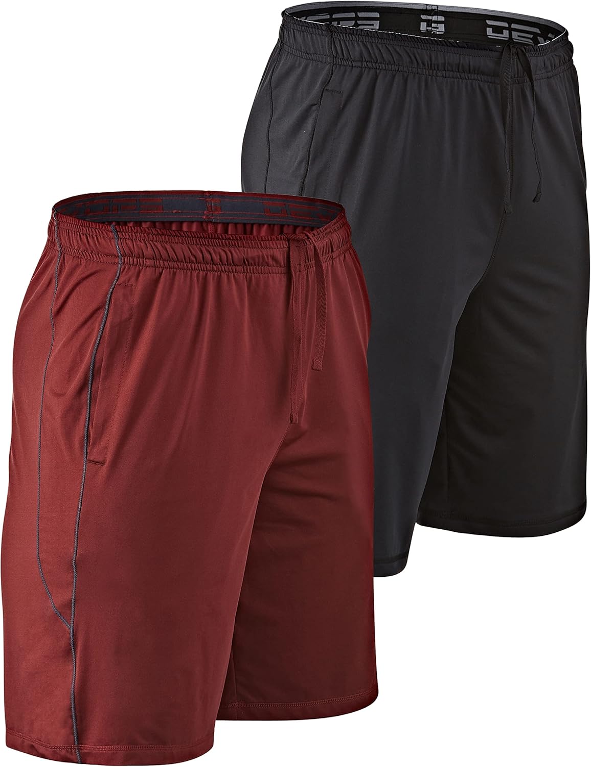 DEVOPS Men's 2-Pack Loose-Fit 10" Workout Gym Shorts with Pockets - Image 9