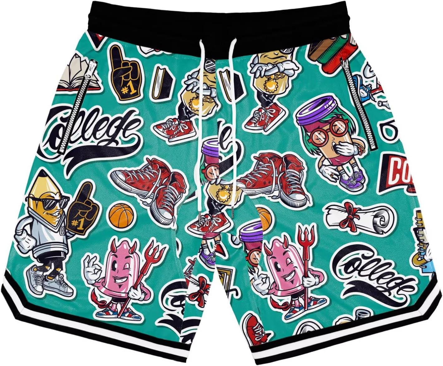 Mens Floral Print Basketball Shorts Lightweight Mesh Gym Shorts Graphic Sports Athletic Drawstring Short - Image 28