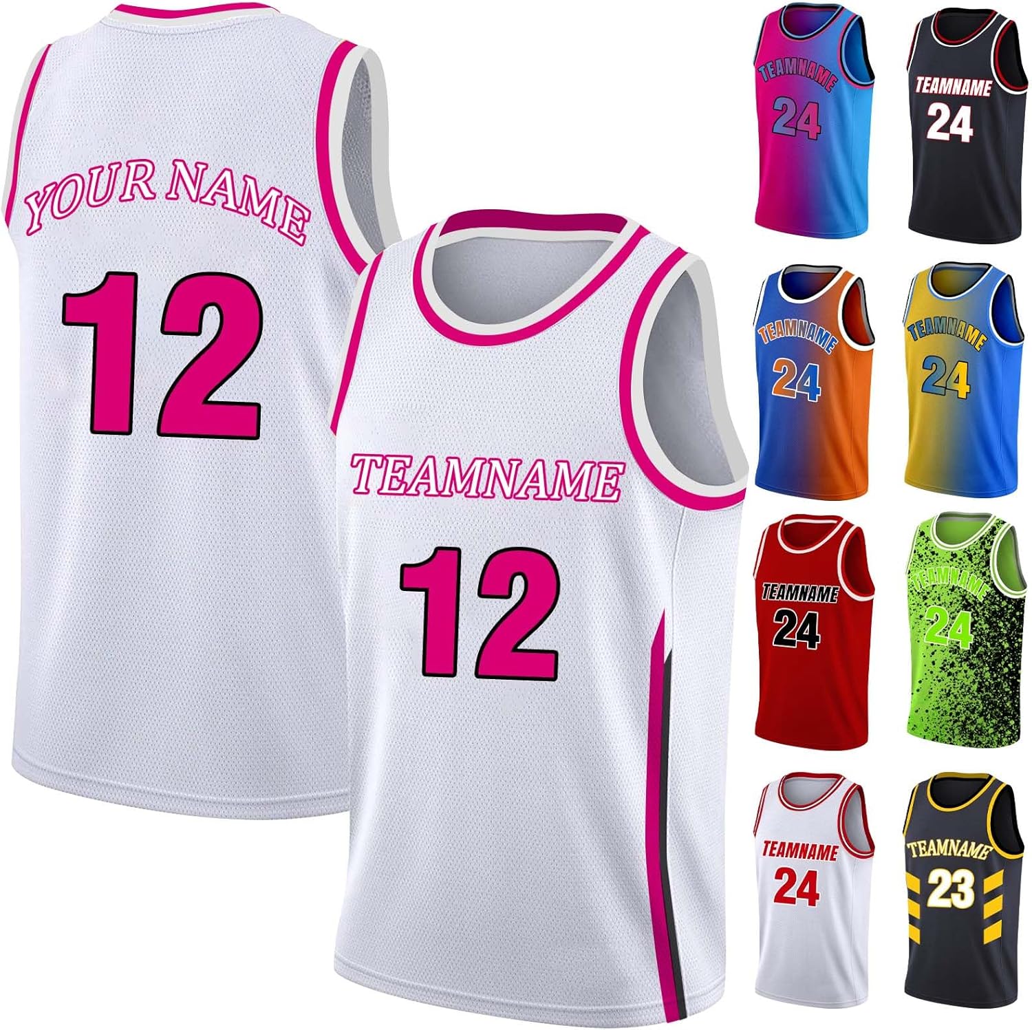 Custom Basketball Jersey Team Name Number Personalized Practice Shirt for Men Youth Kids Boys College University, S~4XL - Image 26