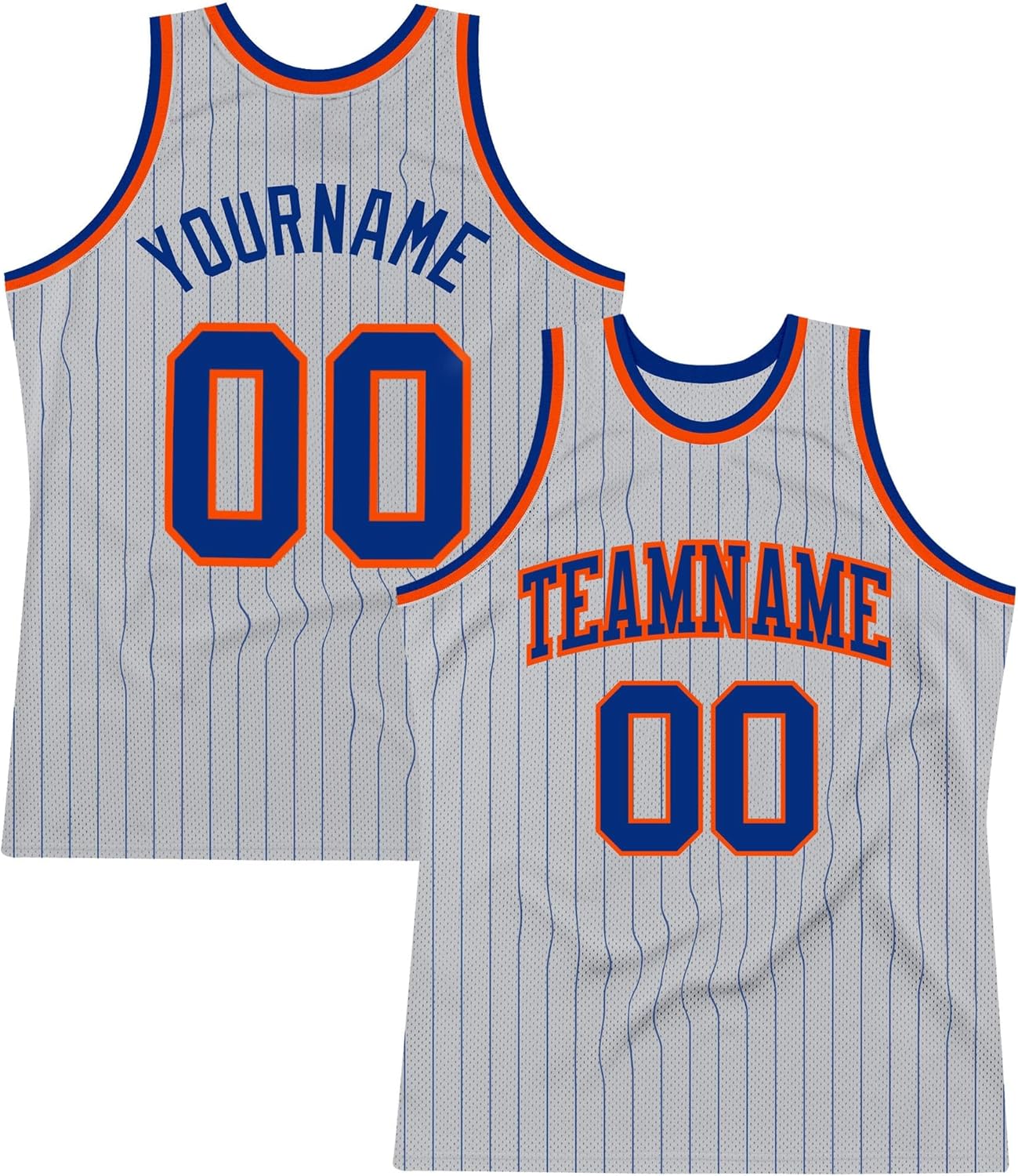 Custom Name Team Name Number Orange Black Pinstripe Green Authentic Basketball Jersey, Personalized Uniform Basketball Shirt - Image 15