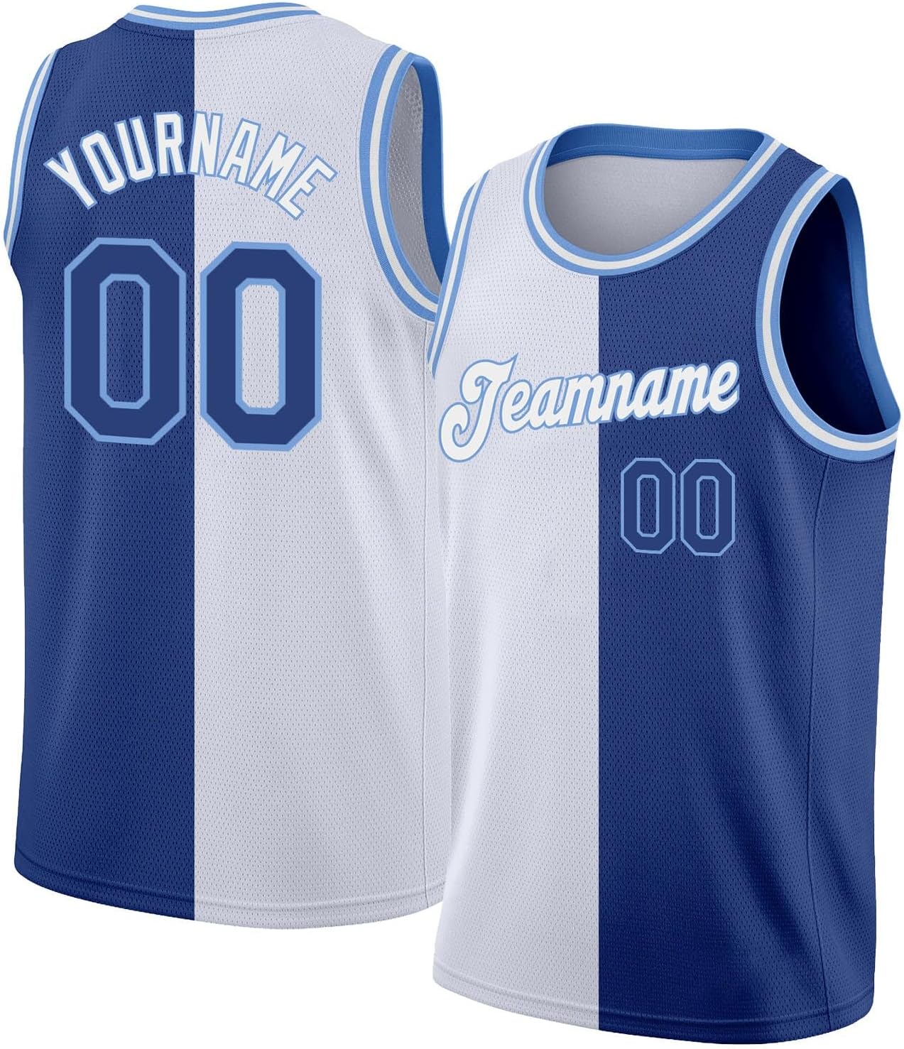 Custom Name Team Name Number Blue Pinstripe White-Red Authentic Basketball Jersey, Personalized Uniform Basketball Shirt - Image 20