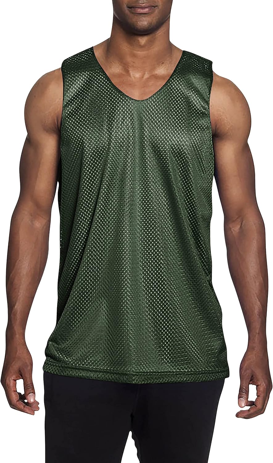 Mens Reversible Basketball Jersey Premium Moisture Wicking Mesh Tank Top - Image 12