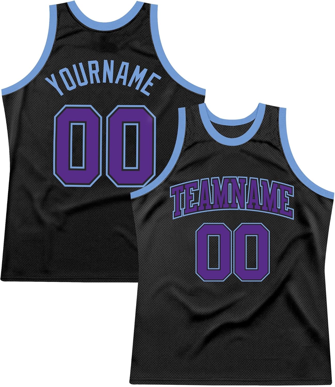 Custom Name Team Name Number Black White Purple-Teal Authentic Throwback Basketball Jersey, Personalized Basketball Jersey - Image 12
