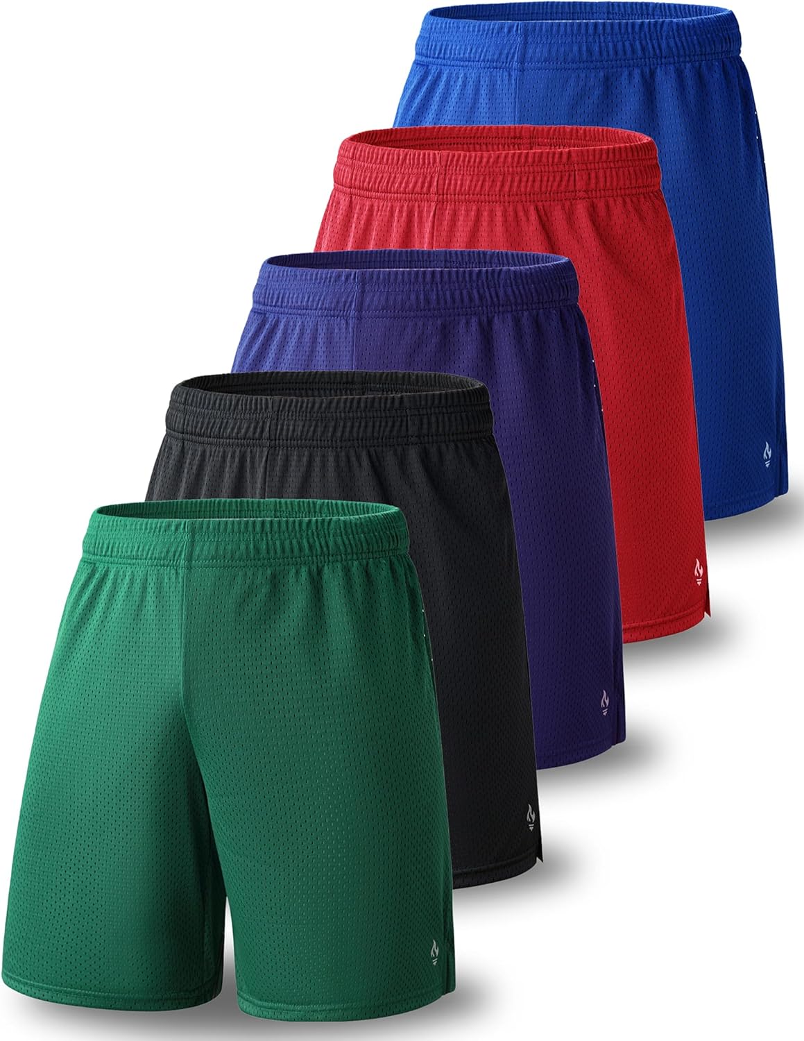Liberty Pro 5 Pack: Mens Athletic Shorts, 9" Mesh Basketball Shorts Men Active Gym Shorts with Pockets