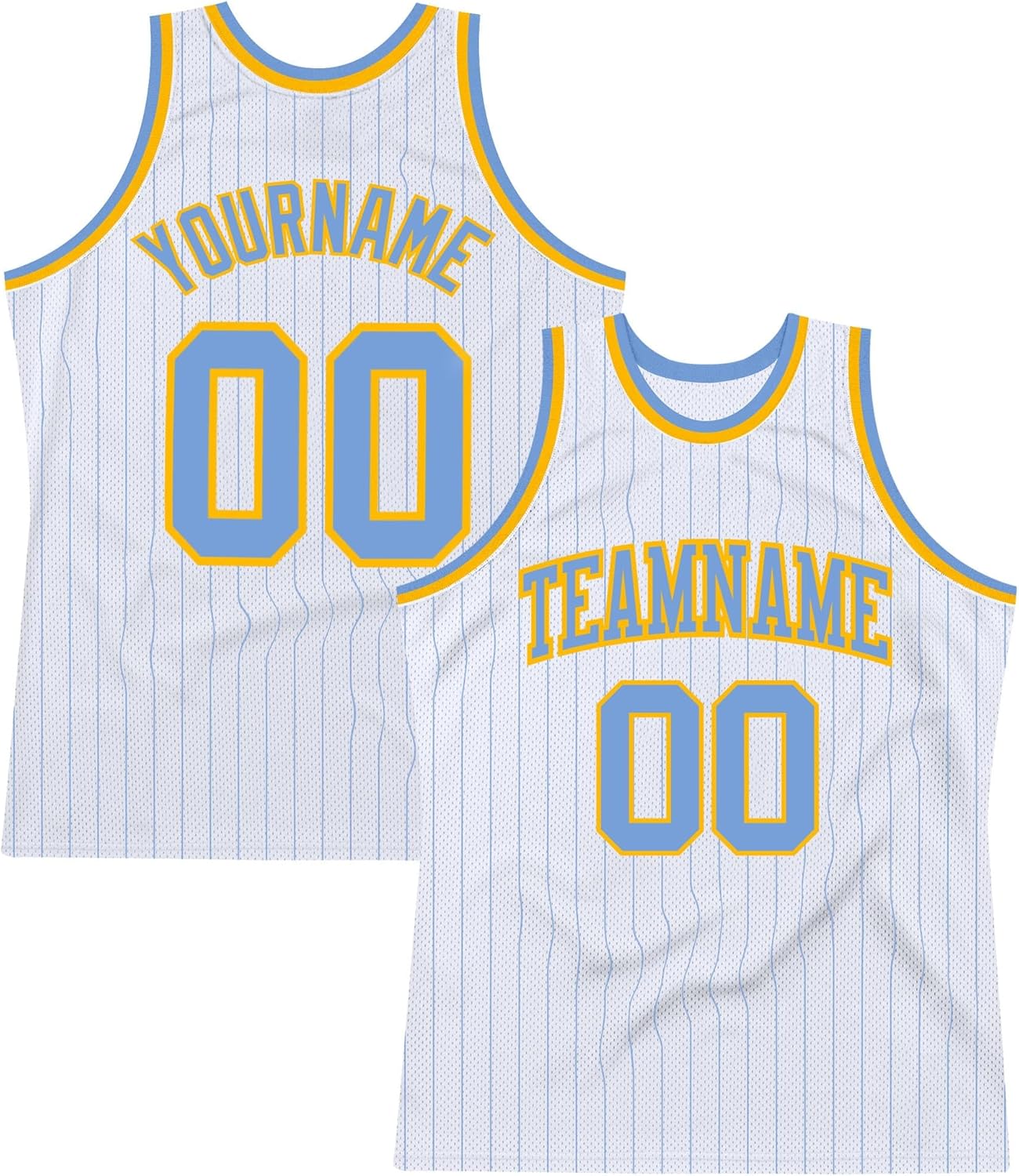 Custom Name Team Name Number White Teal Pinstripe Black Authentic Basketball Jersey, Personalized Basketball Jersey - Image 15