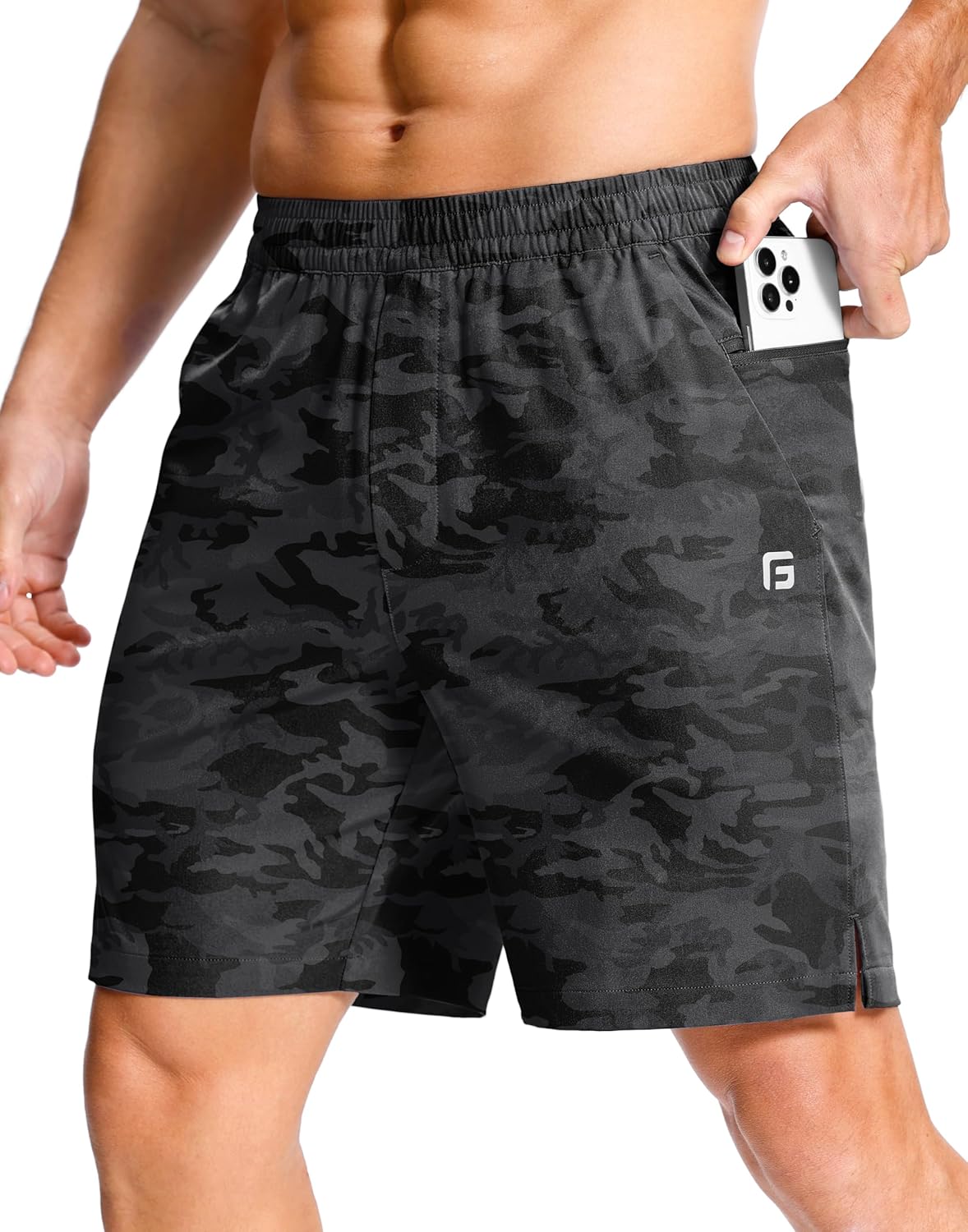 GGJ Men's Lightweight Athletic Shorts with Zipper Pockets 7"/5"/9" Gym Workout Running Quick Dry Tennis Shorts for Men - Image 22