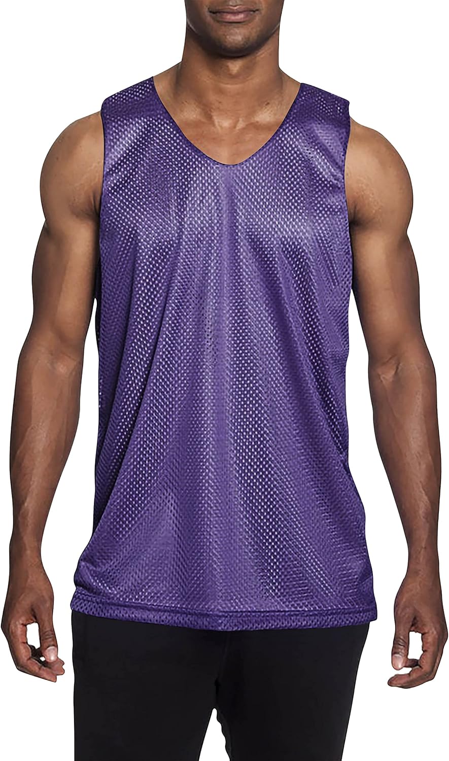 Mens Reversible Basketball Jersey Premium Moisture Wicking Mesh Tank Top - Image 19