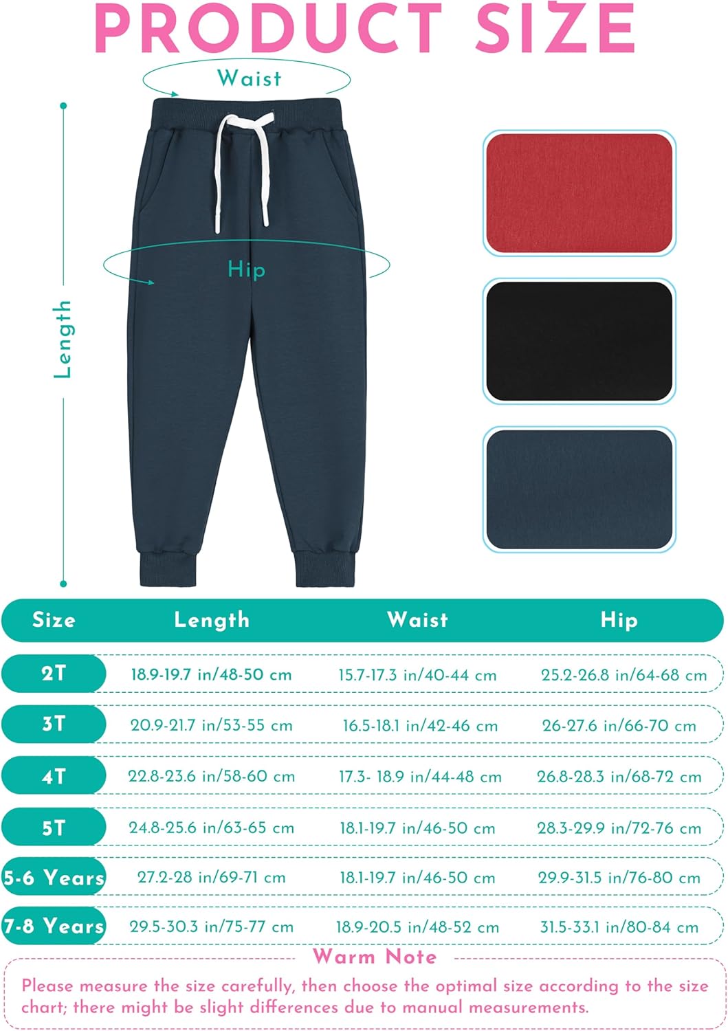 Resinta 3 Pack Toddler Boy Sweatpants Cotton Boys Athletic Joggers Pants Kids Sweats Pants with Pocket Workout Clothes - Image 2