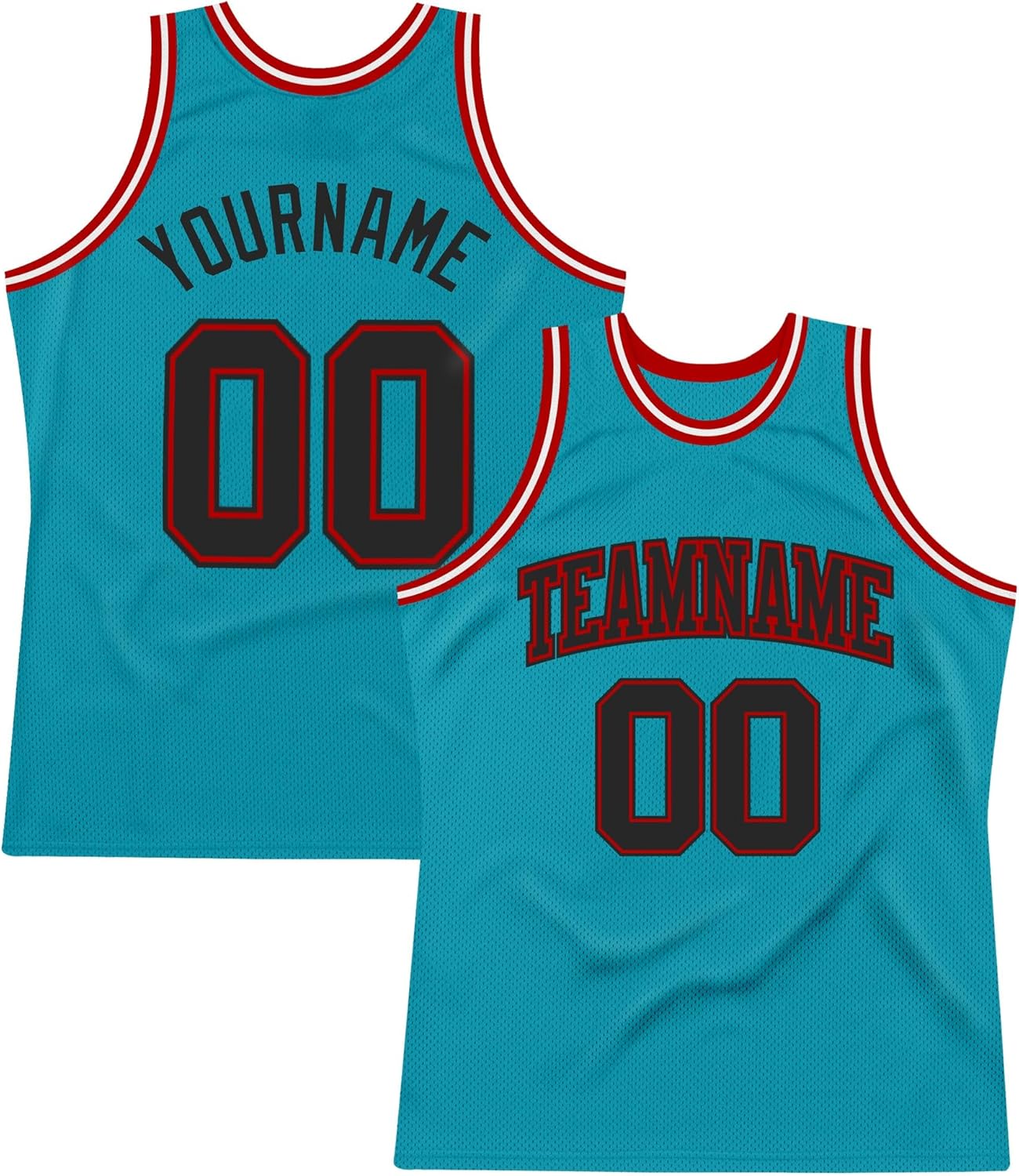Custom Name Team Name Number Black Old Gold-Teal Authentic Throwback Basketball Jersey, Personalized Basketball Jersey - Image 26