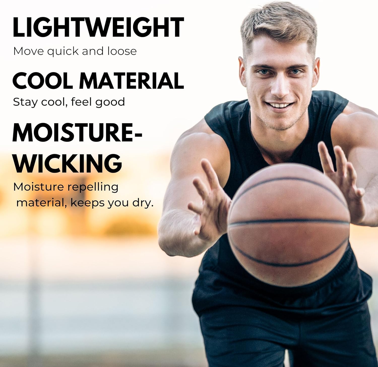 Reversible Basketball Jersey Team Set for Men with Numbers | Complete Team Set for Games or Scrimmage | Black and White | 10-Pack | Pinnies | Breathable and Moisture Wicking - Image 4