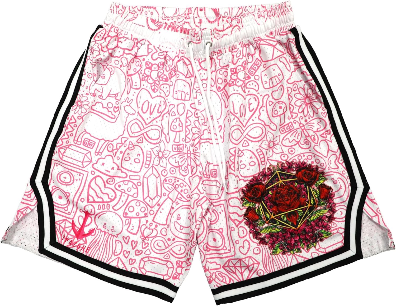 Men Basketball Shorts Graphic Mesh Drawstring Retro Sport Workout Gym Running Athletic Shorts - Image 26