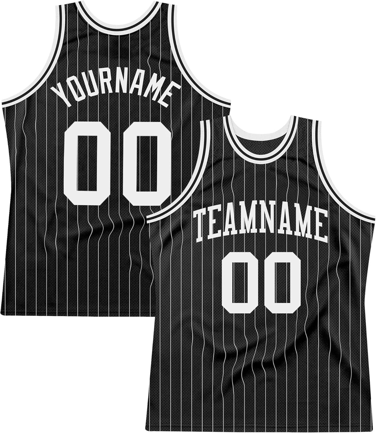 Custom Name Team Name Number Black White Pinstripe Maroon-White Authentic Basketball Jersey, Personalized Basketball Jersey - Image 10