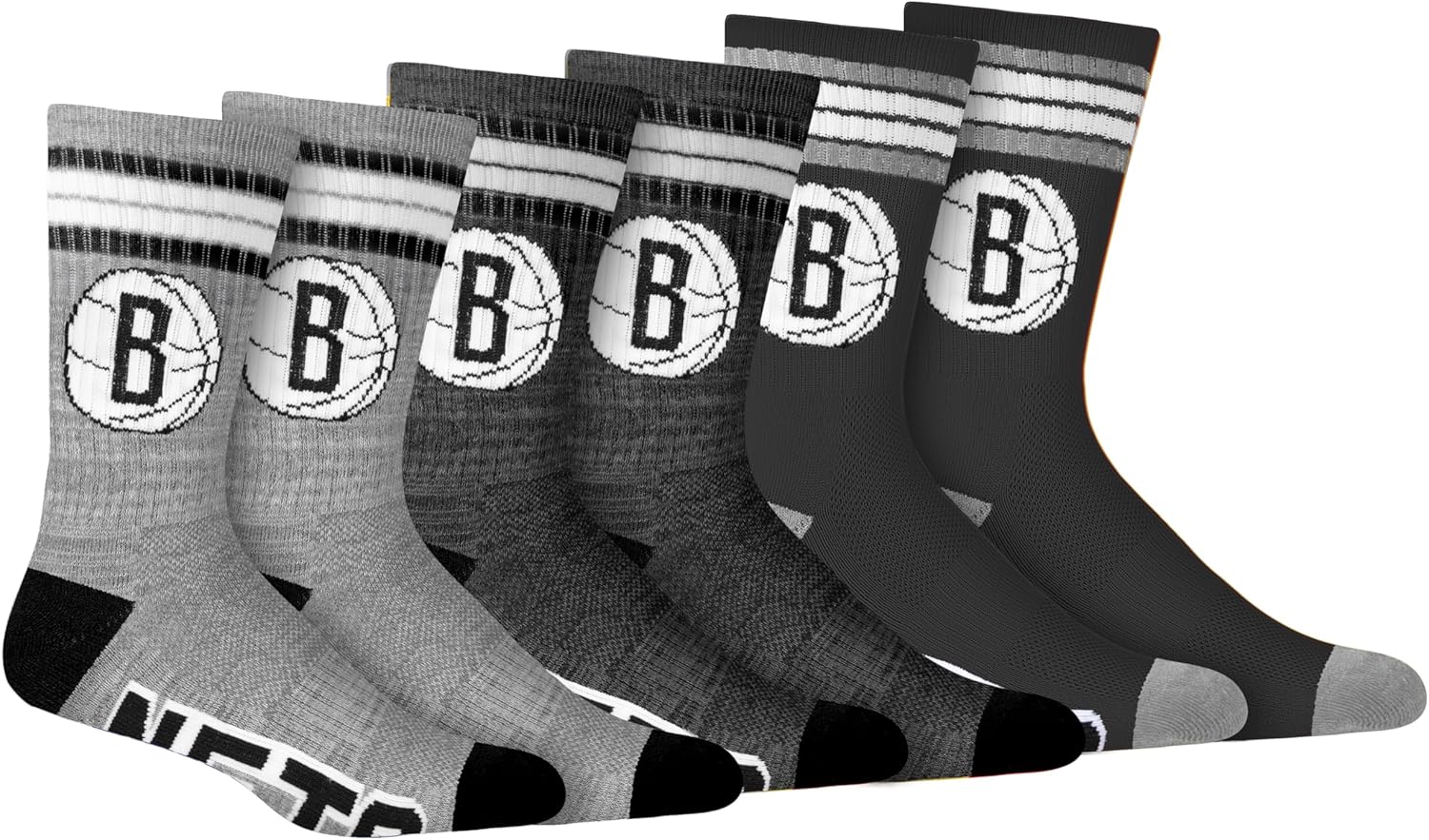 Ultra Game Men's NBA Official Athletic Cushioned Secure Fit Team Crew Socks – 3 Pack - Image 10