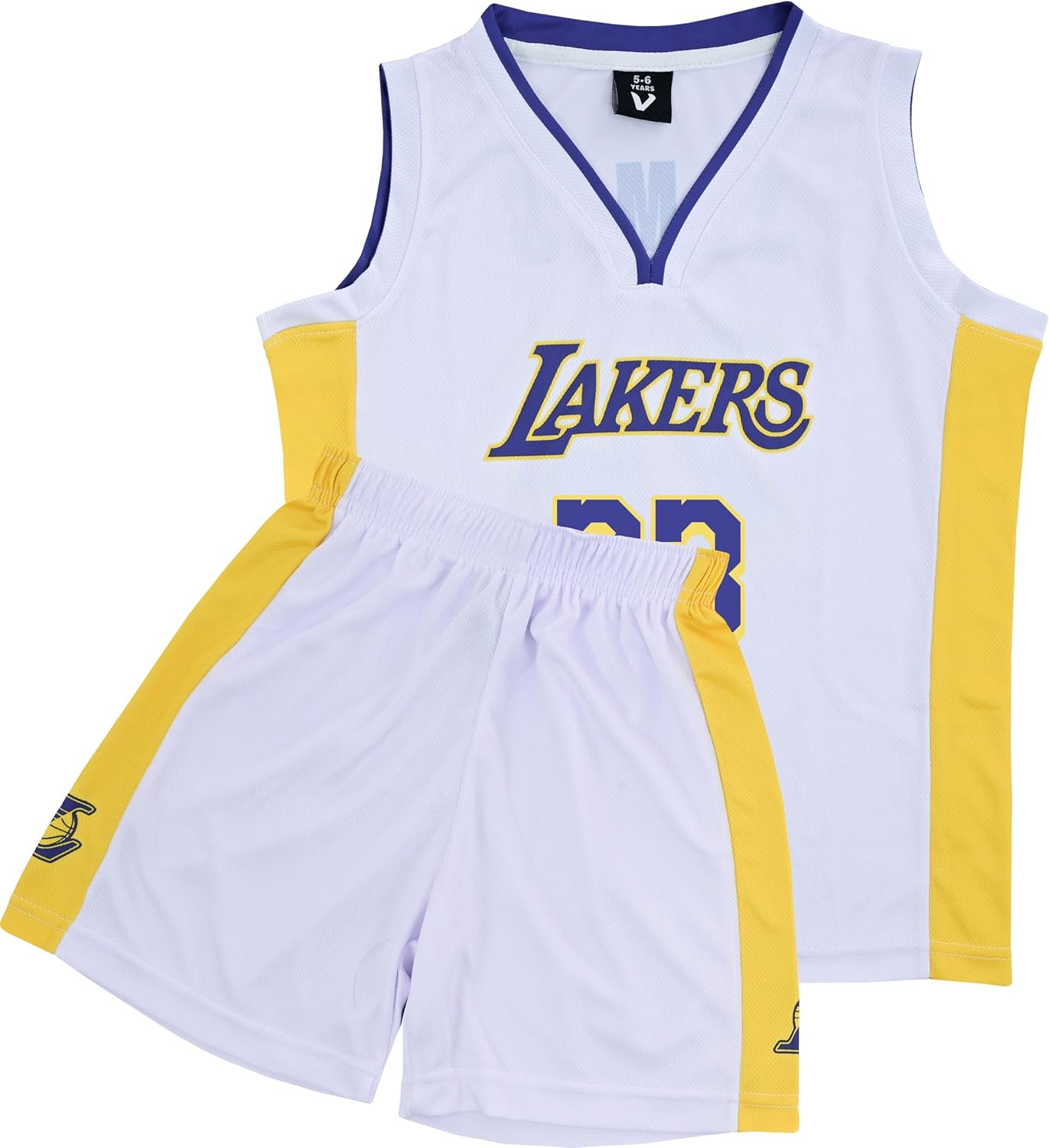 VEGAS APPAREL Kids Basketball Kit, 2 Piece Sleeveless Kids Basketball Jersey Shirt & Shorts for 2-14 Years Unisex Children - Image 10