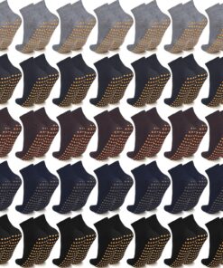 Sureio 50 Pairs Non Slip Slipper Socks with Grips Men's Anti Skid Yoga Socks with Gripper Workout Pilates Hospital