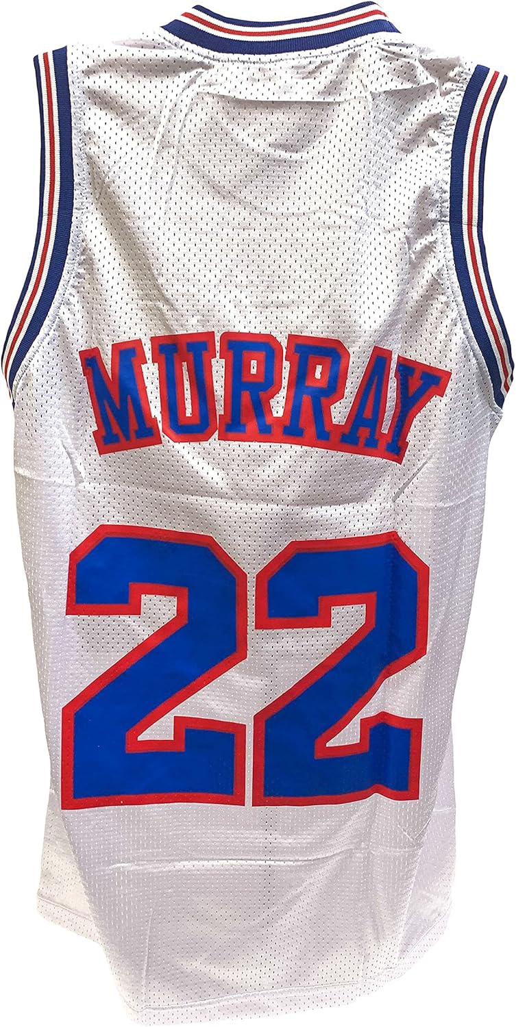 Murray #22 White Basketball Jersey - Costume & Everyday Wear Uniform - Space 90s Sports Movie Halloween - Adult Fan Gear Gift