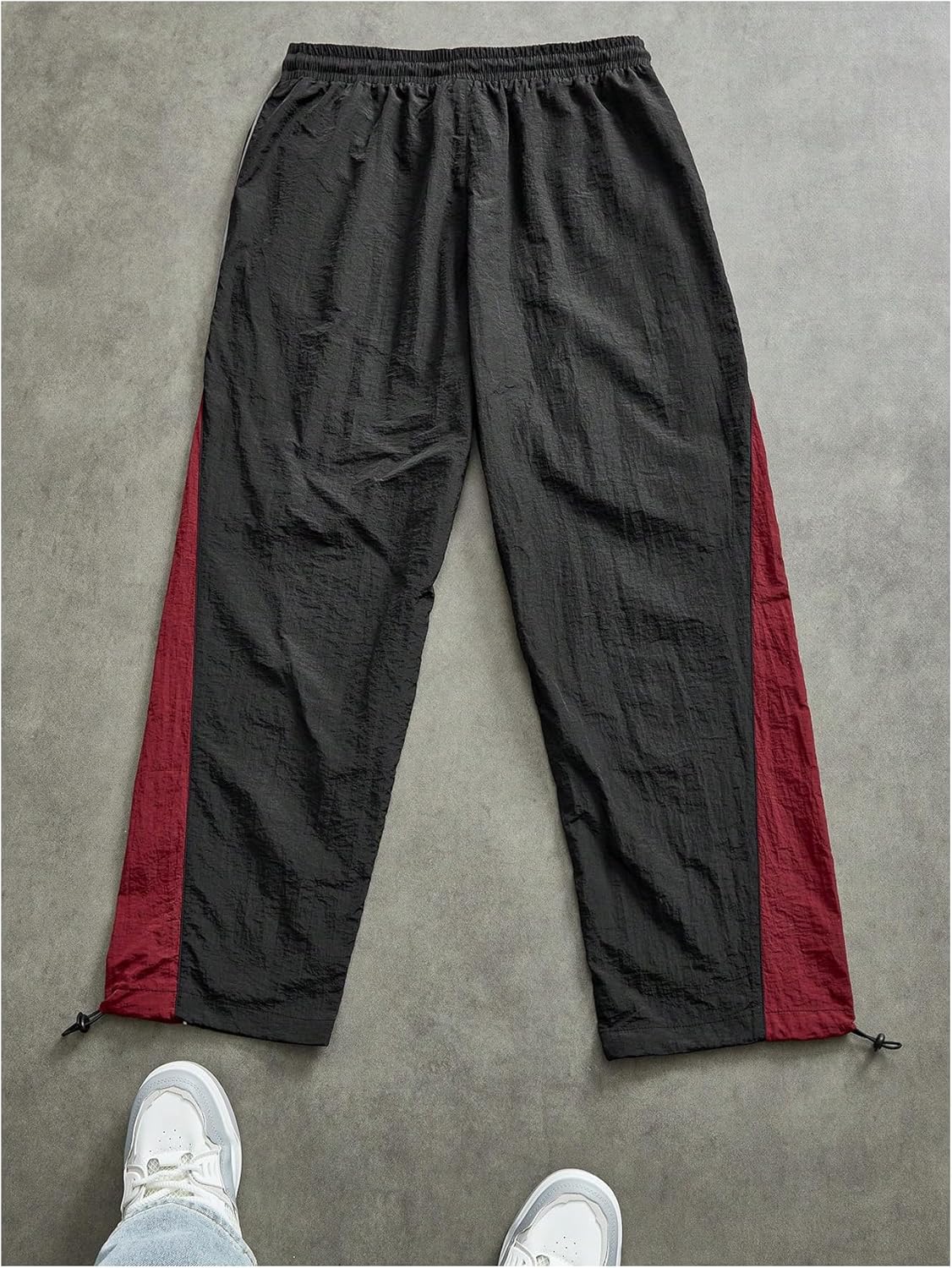 SOLY HUX Men's Parachute Track Pants Baggy Sweatpants Casual Workout Athletic Joggers with Pockets - Image 2