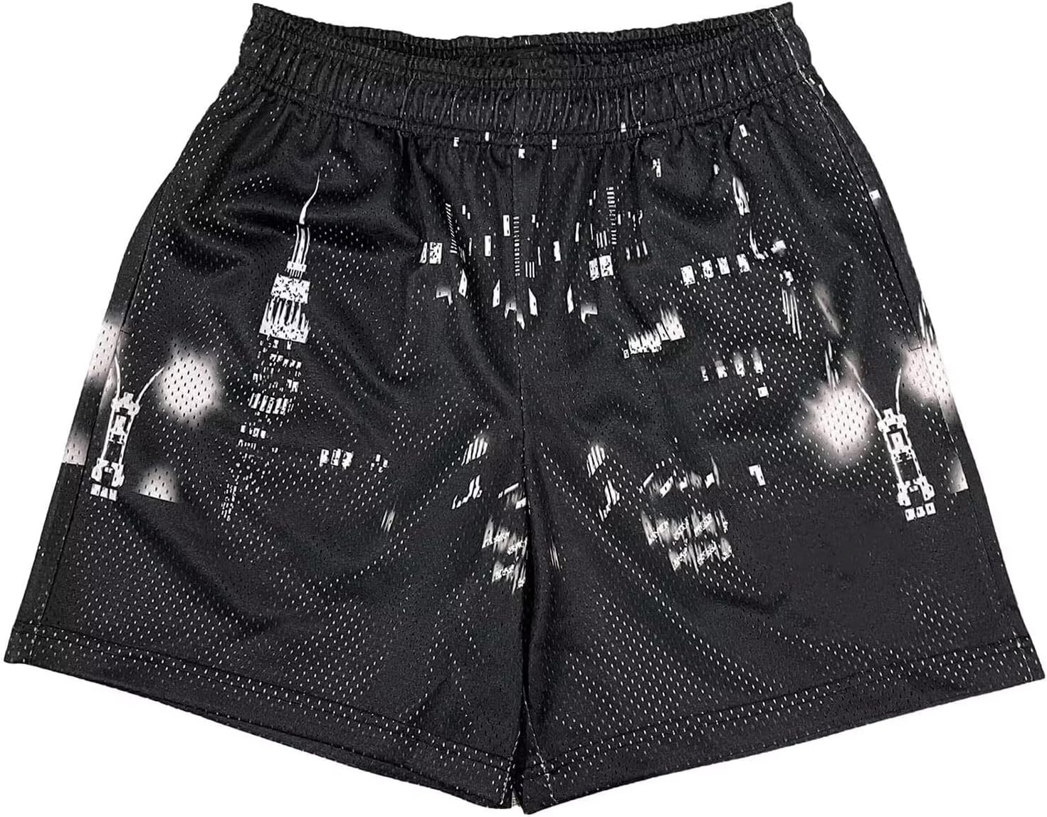 Men’s Mesh Basketball Shorts Breathable Athletic Shorts Stylish Graphic Print Quick-Dry Drawstring Casual Gym - Image 8
