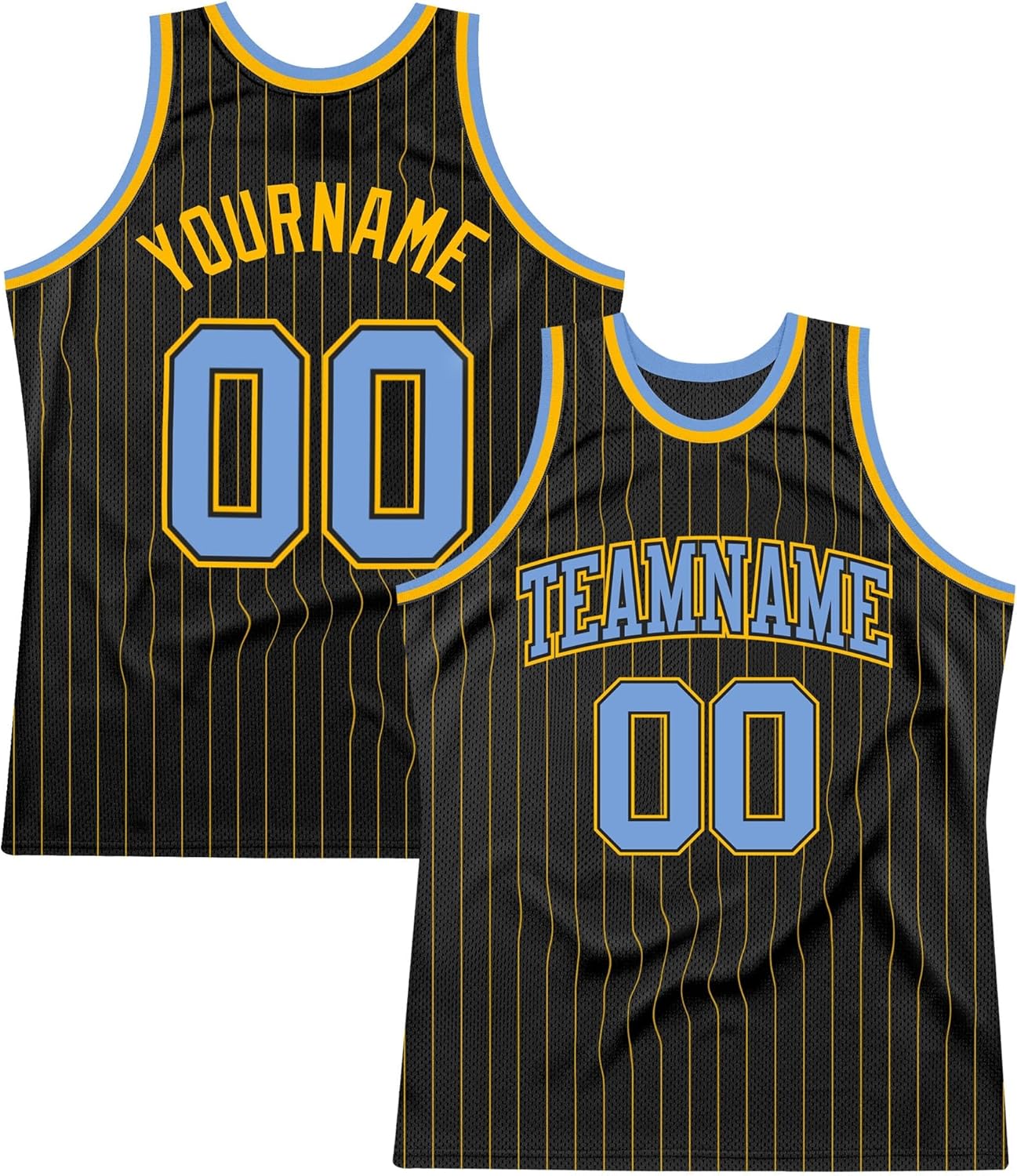 Custom Name Team Name Number Black Orange Pinstripe Green Authentic Basketball Jersey, Personalized Basketball Jersey - Image 19