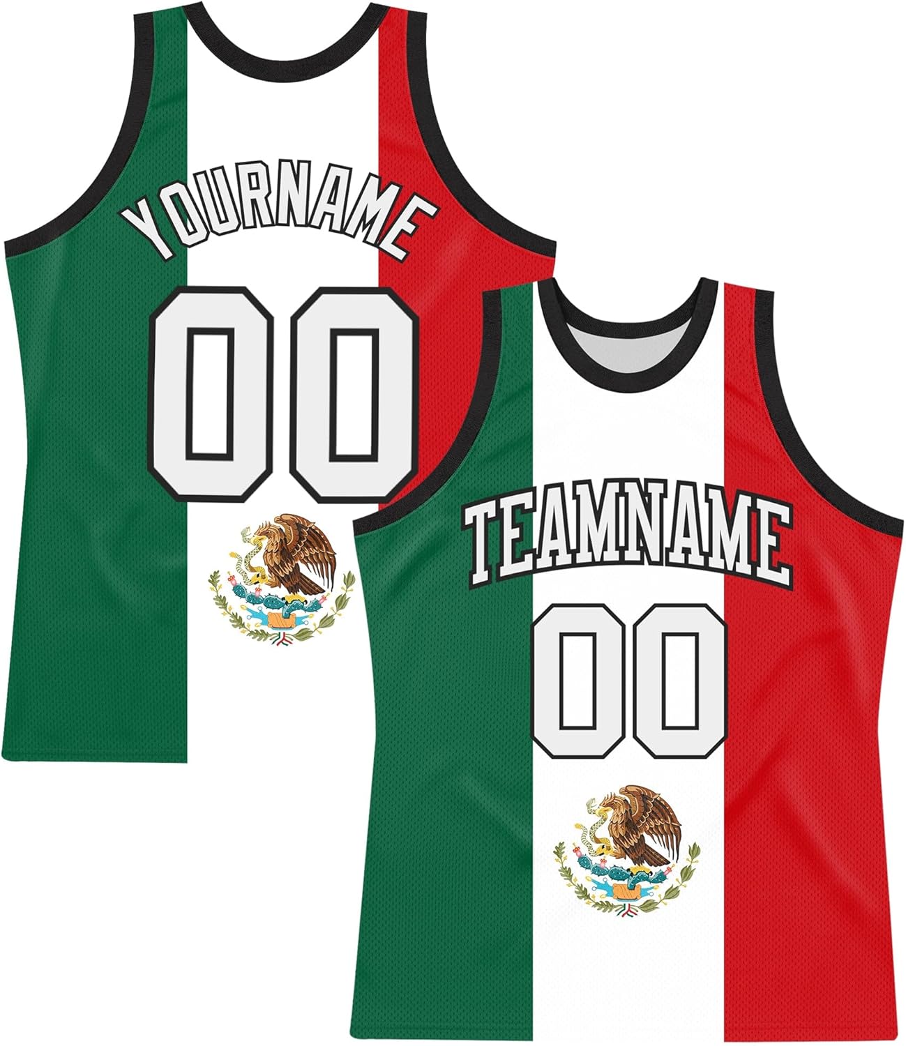 Custom Black Kelly Green-Red Throwback Basketball Jersey - Image 21