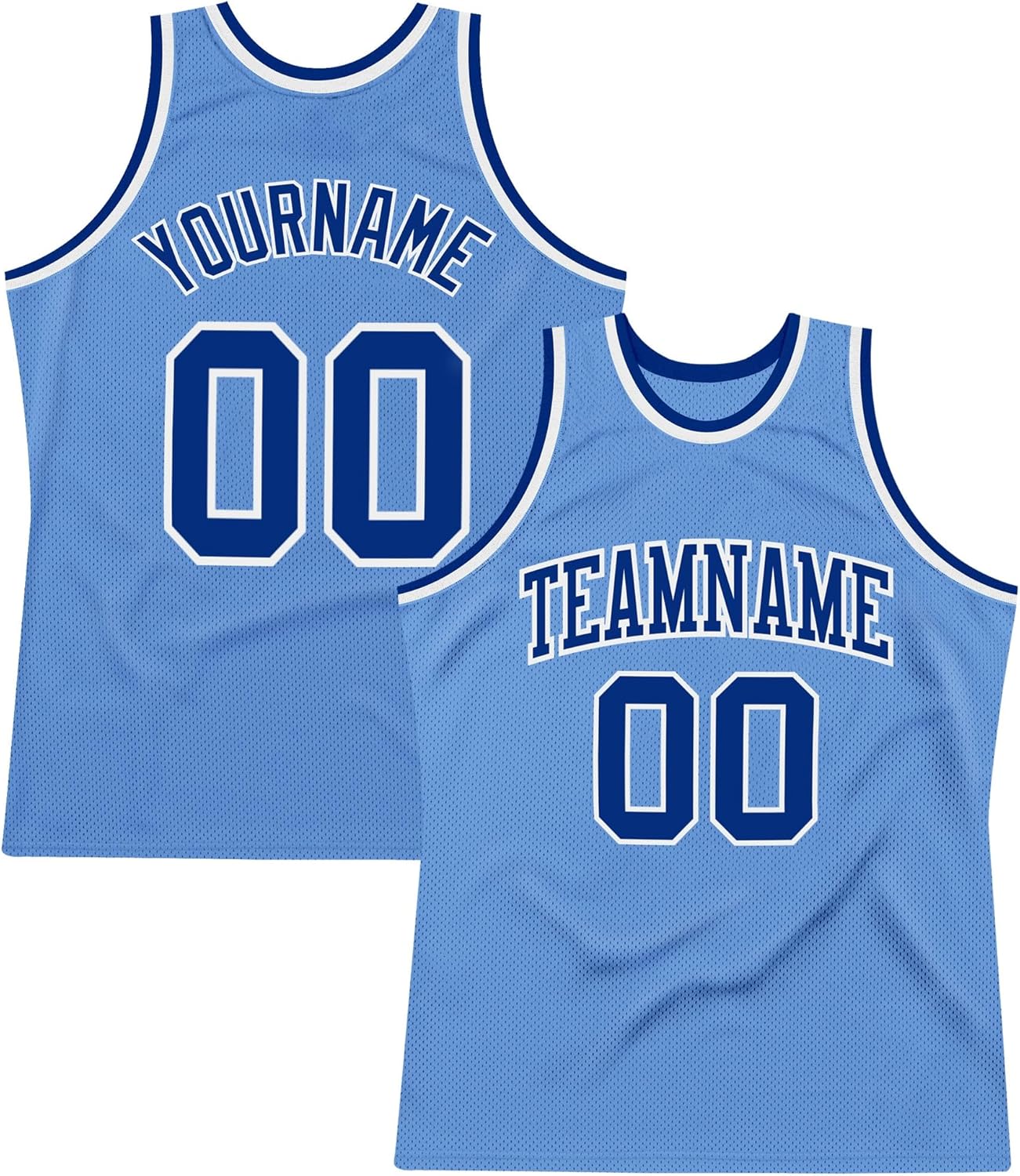 Custom Team Name Number Pink Pinstripe White-Light Blue Authentic Basketball Jersey, Personalized Uniform Basketball Shirt - Image 26