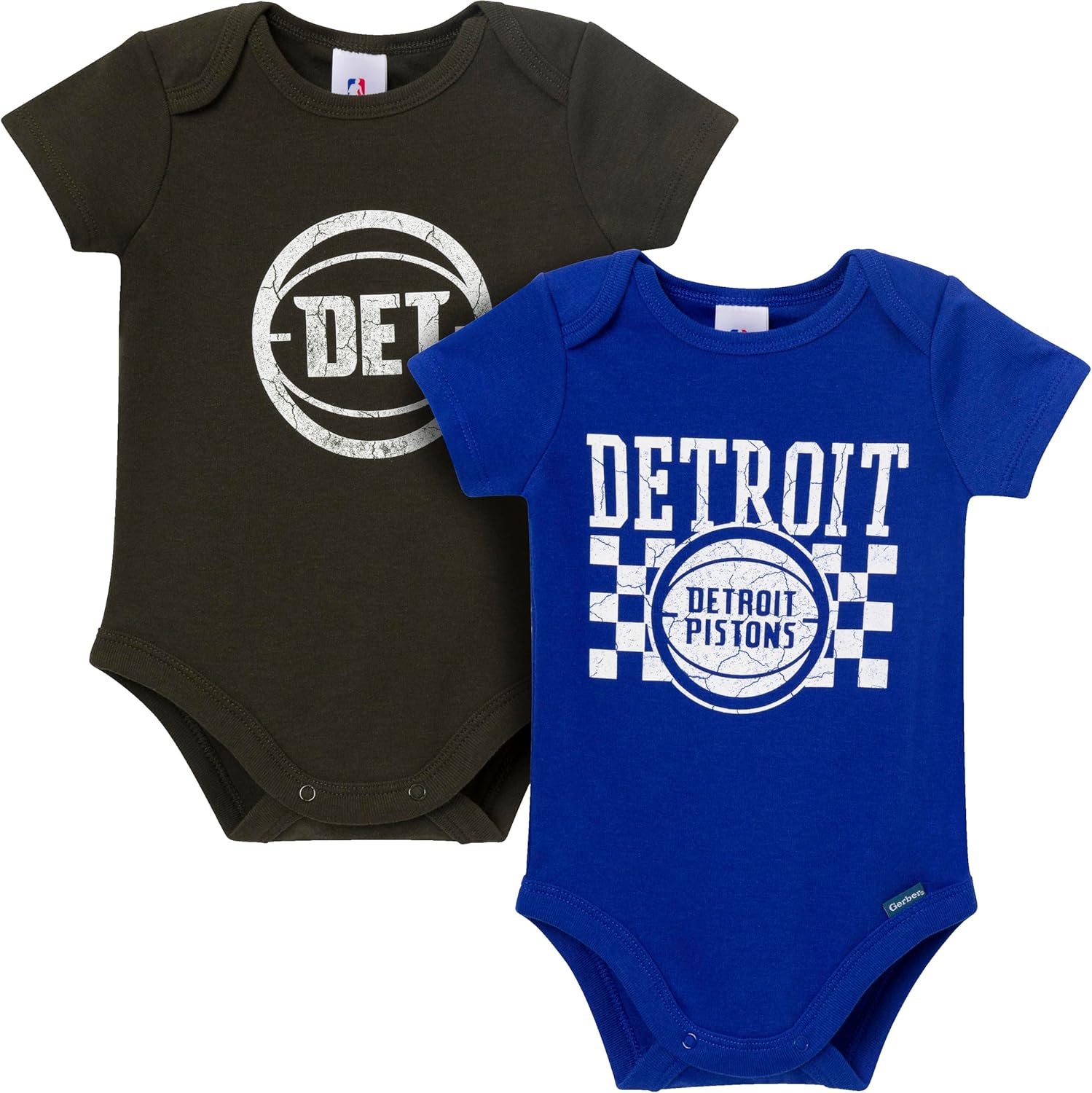Gerber unisex-baby Nba Team 2 Pack Short Sleeve Onesie Bodysuits - Image 33