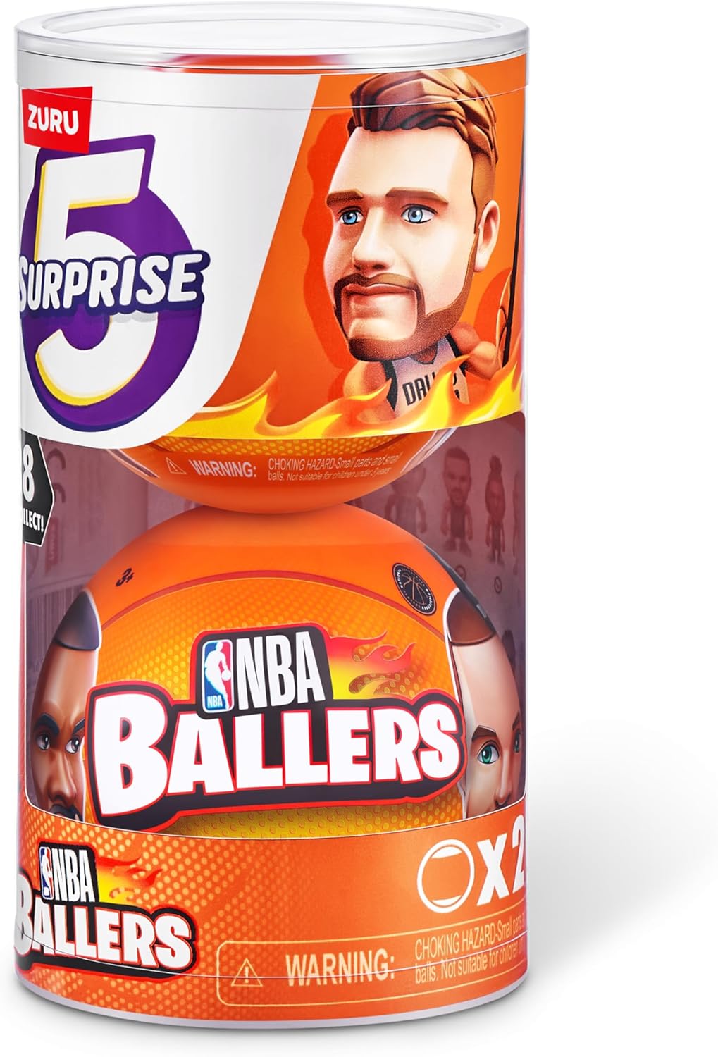 5 Surprise NBA Ballers Series 1 (2 Pack) Toy Mystery Capsule Figurine by ZURU for Kids, Teens, Adults- Players Like Luka Dončić, LaMelo Ball, Jayson Tatum, James Harden and Kevin Durant - Image 2