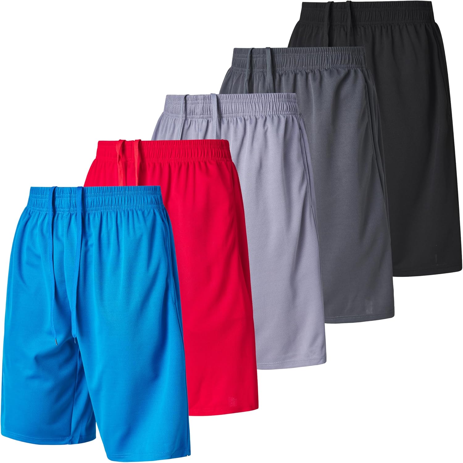 Ultra Performance 5 Pack Mens Shorts, Athletic Gym Shorts Workout Basketball Shorts for Men, SM - 5X - Image 12
