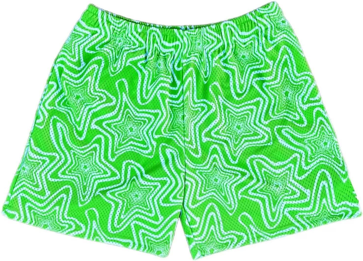 Men's Mesh Basketball Shorts Breathable Athletic Shorts with Pockets Lightning & Star Print Gym Training Outdoor - Image 24