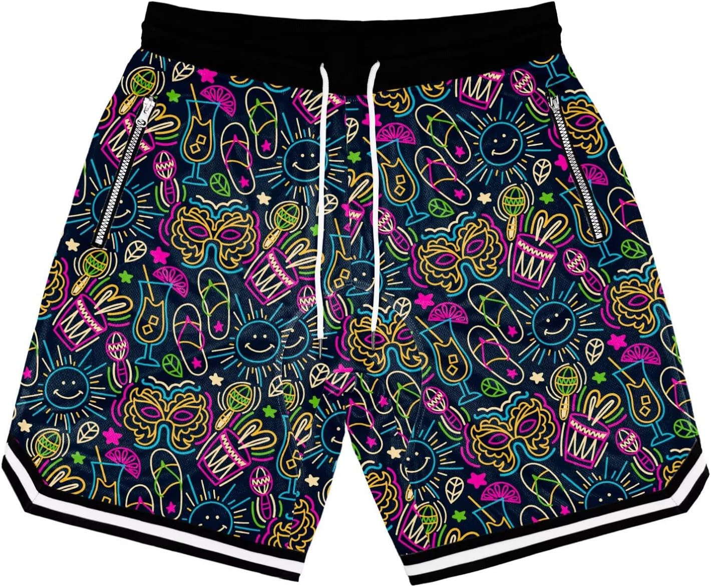 Mens Floral Print Basketball Shorts Lightweight Mesh Gym Shorts Graphic Sports Athletic Drawstring Short - Image 26