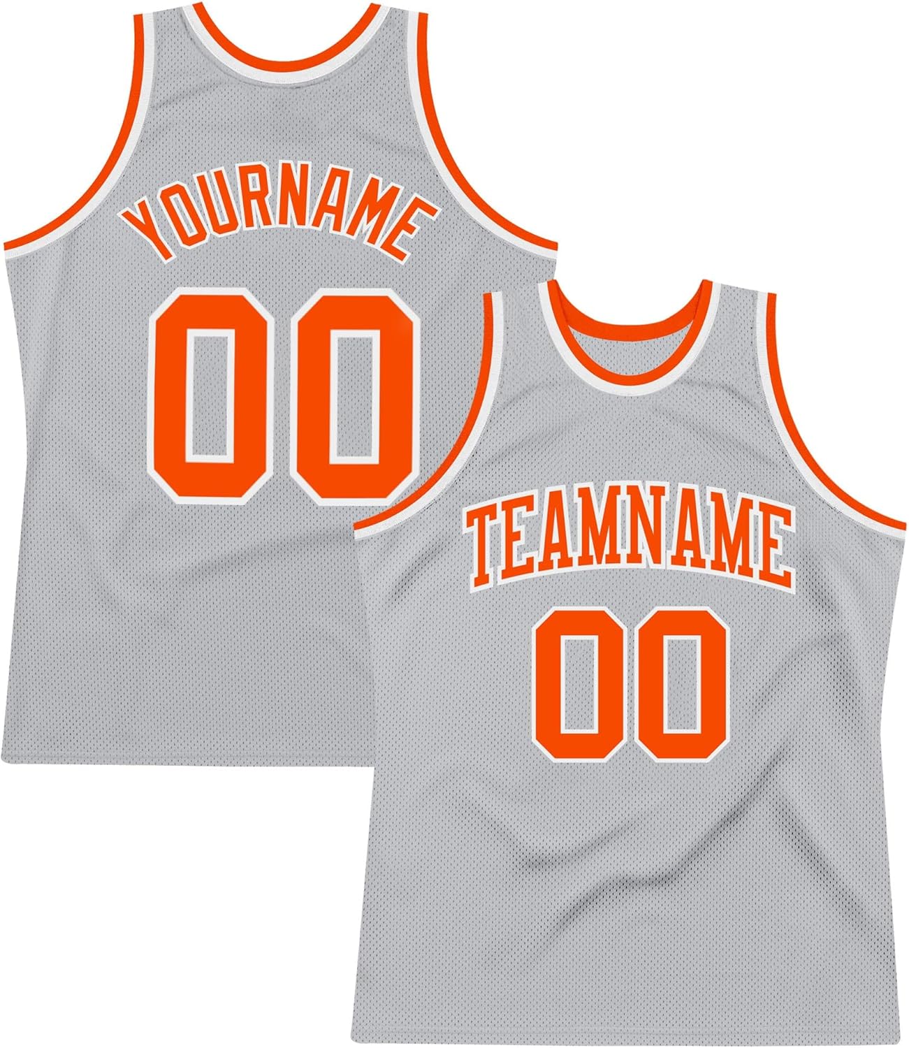 Custom Name Team Name Number Gray Red-Gold Authentic Throwback Basketball Jersey, Personalized Basketball Jersey - Image 10