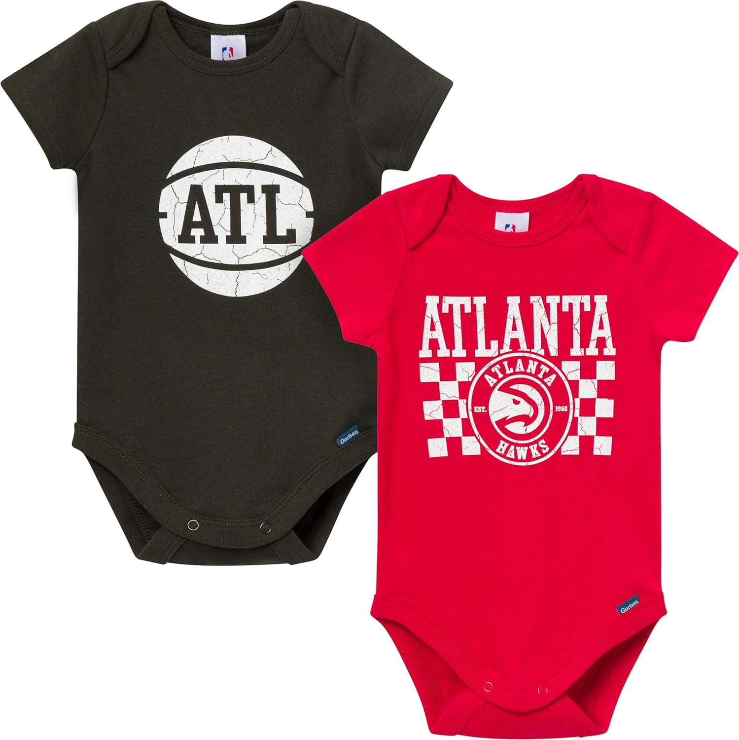 Gerber unisex-baby Nba Team 2 Pack Short Sleeve Onesie Bodysuits - Image 7