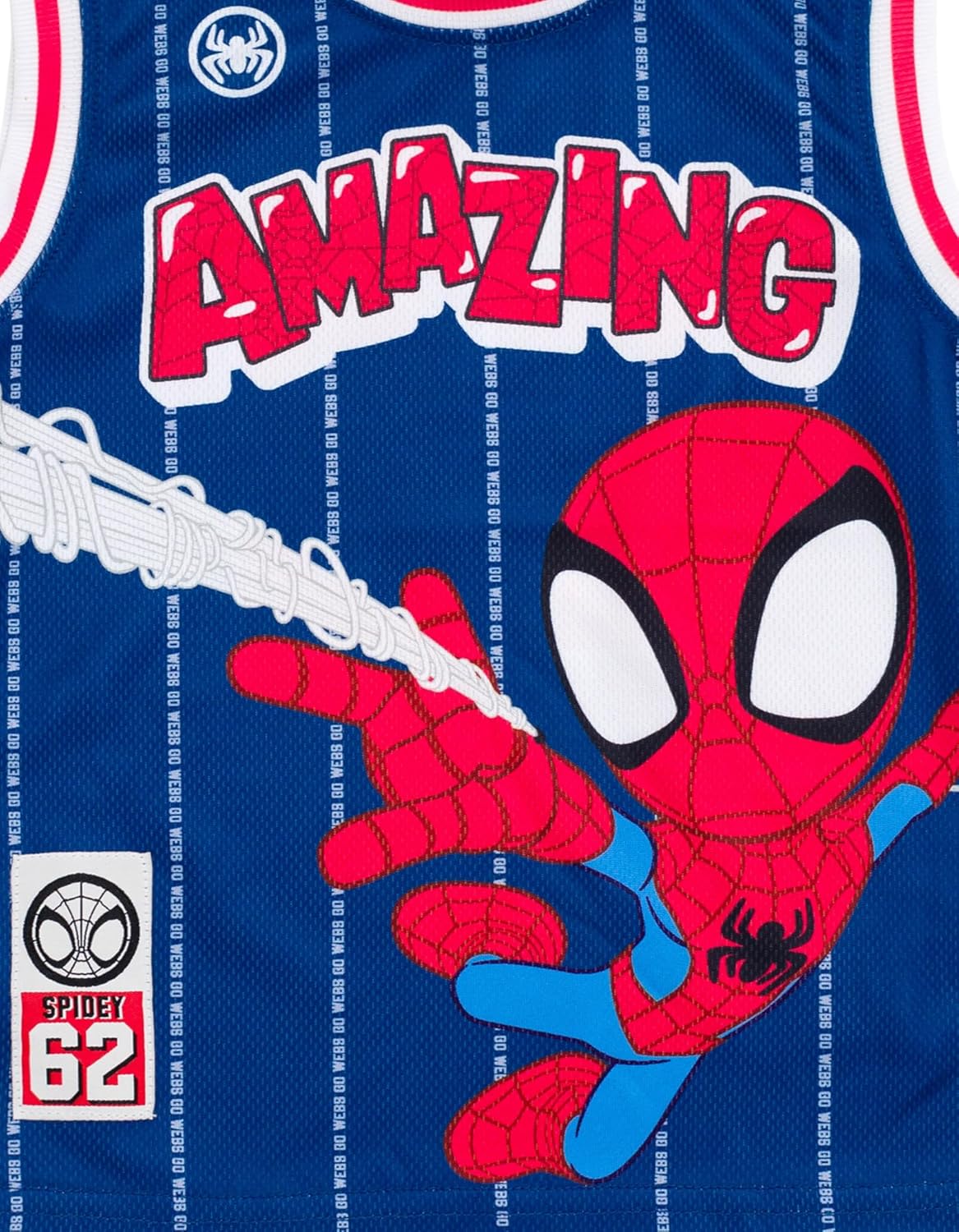 Marvel Spider-Man Miles Morales Hulk Mesh Jersey Tank Top Shirt and Basketball Shorts Toddler to Big Kid Sizes (2T - 18-20) - Image 5