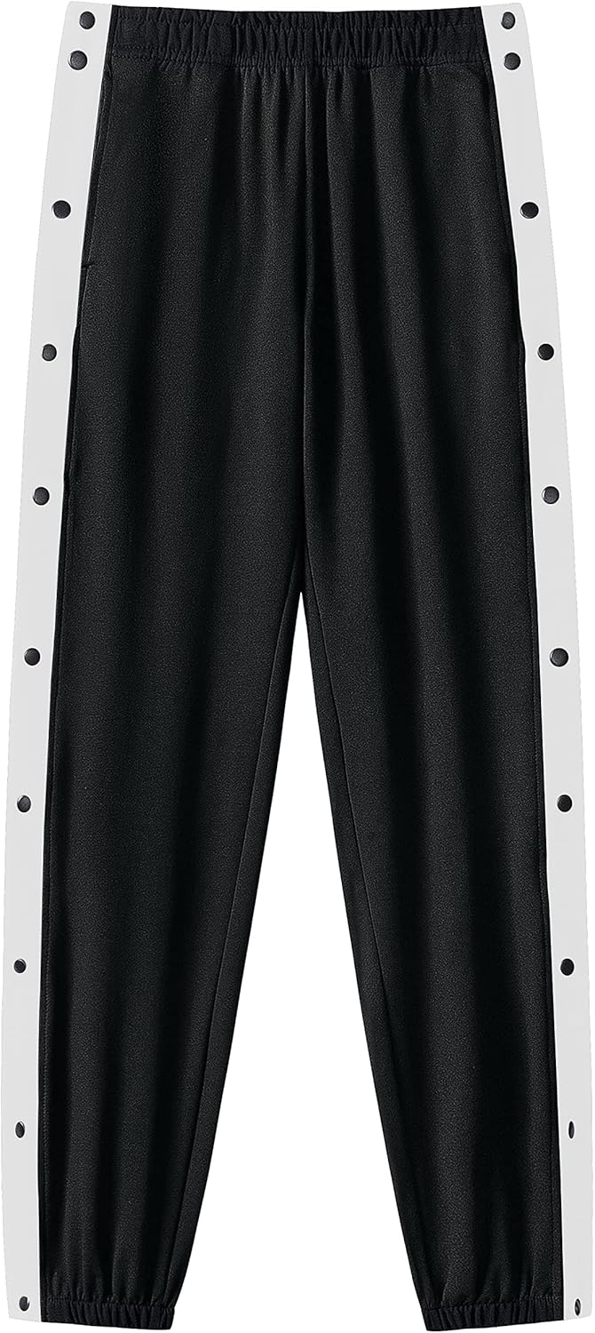 Chrisuno Men's Sweatpants Tear Away Basketball Sweat Pants Athletic Joggers - Image 8