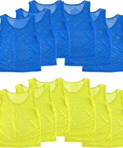 Super Z Outlet 12 Pinnies Scrimmage Vests Team Practice Jersey for Child Youth Teen Lightweight