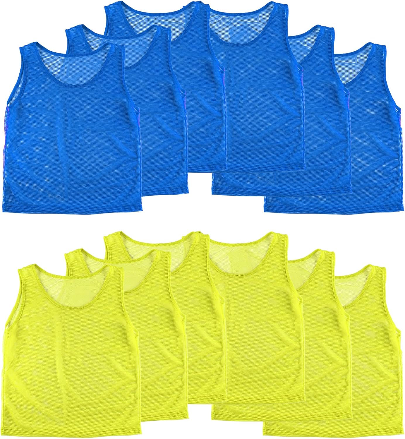 Super Z Outlet 12 Pinnies Scrimmage Vests Team Practice Jersey for Child Youth Teen Lightweight