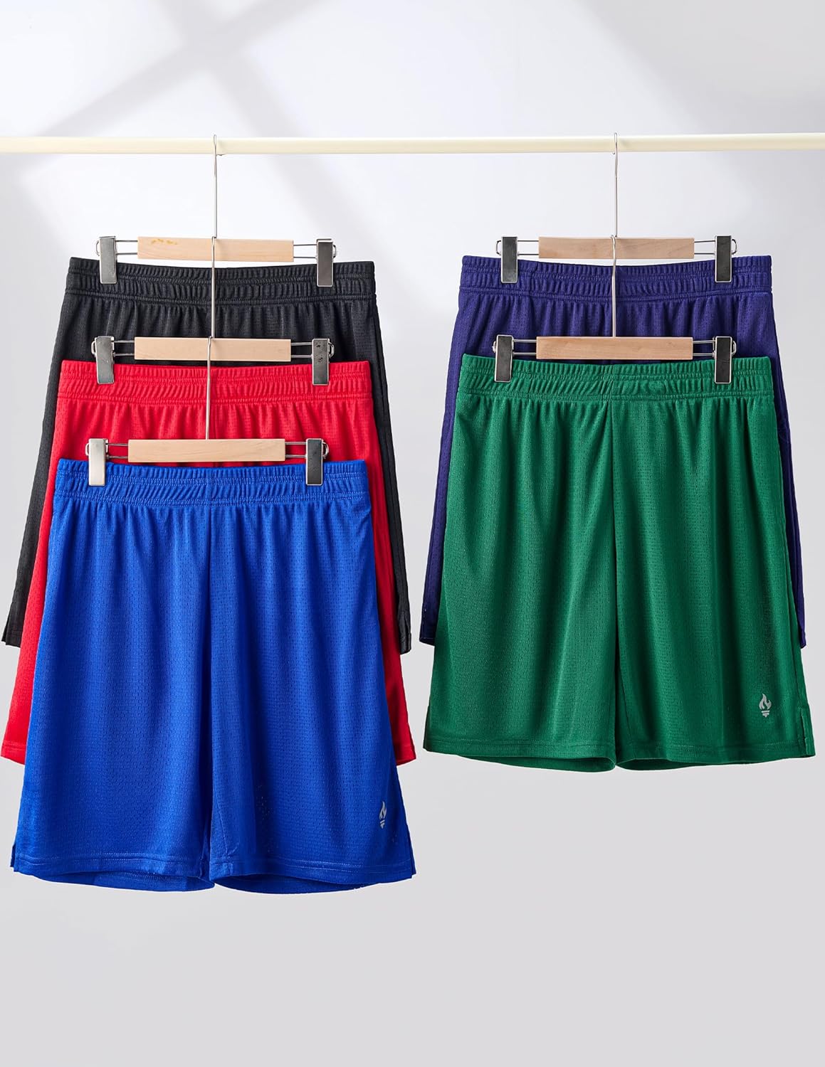 Liberty Pro 5 Pack: Mens Athletic Shorts, 9" Mesh Basketball Shorts Men Active Gym Shorts with Pockets - Image 2