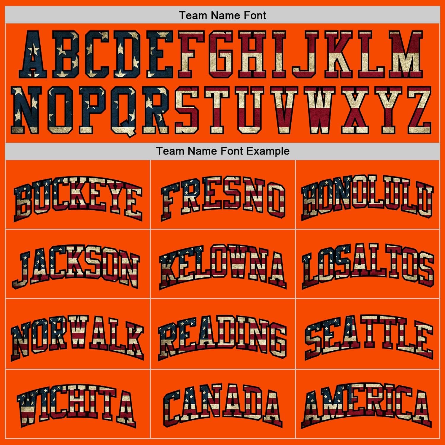 Custom Name Team Name Number Orange USA Flag Authentic Throwback Basketball Jersey, Personalized Uniform Basketball Shirt - Image 2