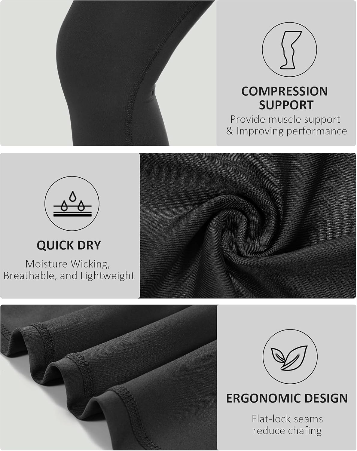 Roadbox Boys Compression Pants Youth Quick Dry Spandex Tights Leggings for Running Football Basketball - Image 4