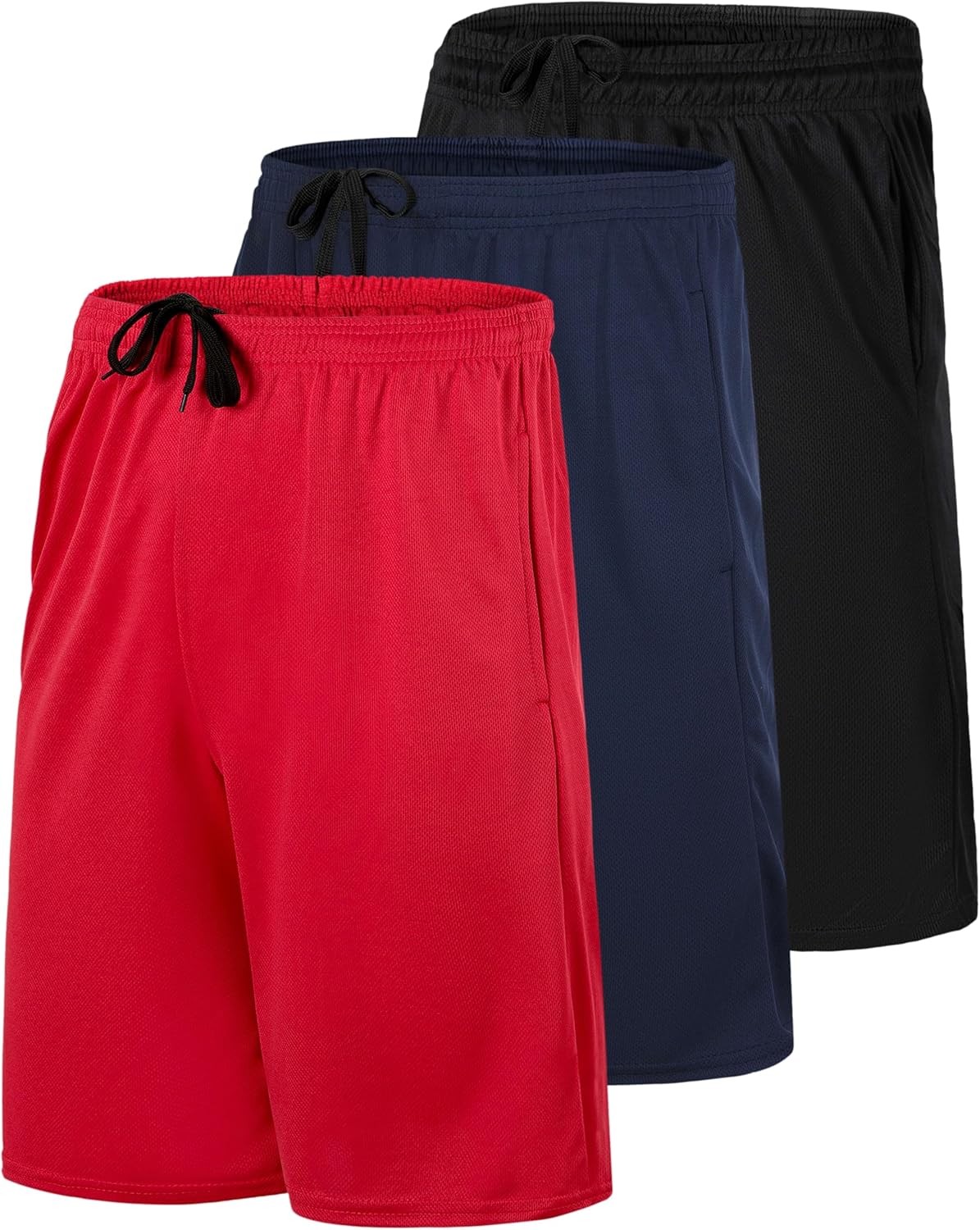 Real Essentials 3 Pack: Men’s Mesh Basketball & Athletic Performance Gym Shorts with Pockets (S-3X) - Image 7